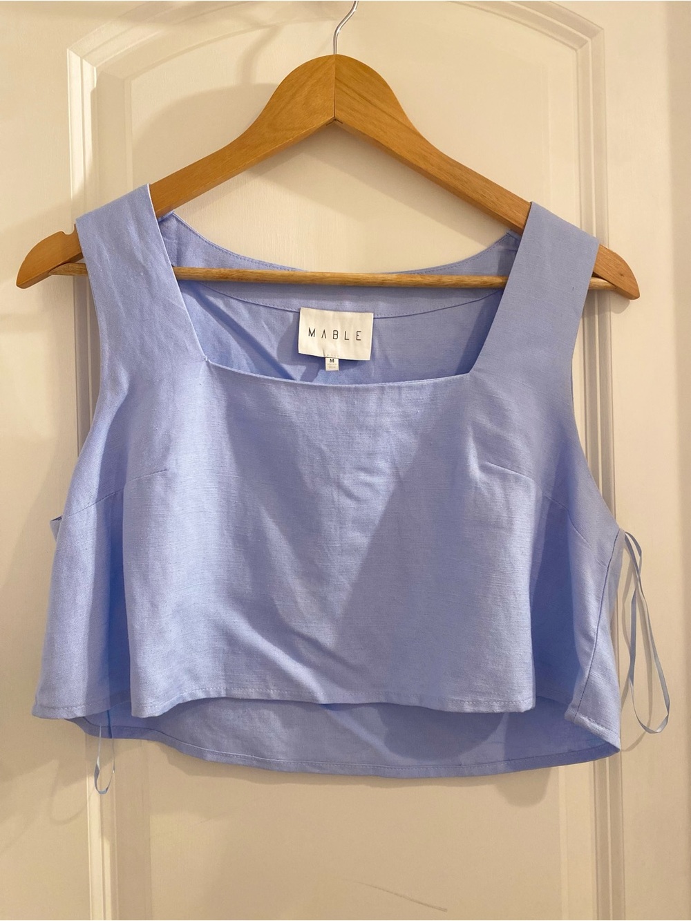 Mable Blue Two Piece Crop Top & Shorts Set Size M - Picture 3 of 5